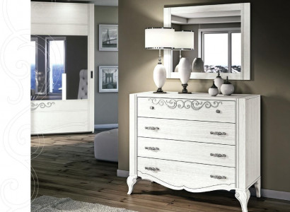 Luxus Set 2tlg. Kommode Spiegel Gruppe Holz Konsole Kommoden Schrank Modern Neu